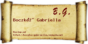 Boczkó Gabriella névjegykártya
