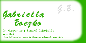 gabriella boczko business card