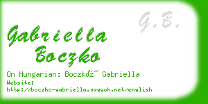 gabriella boczko business card